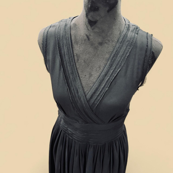 Whimsigoth Dark Fairy Sheer 100% Silk Midi Overlay Dress 6 - Picture 2 of 7